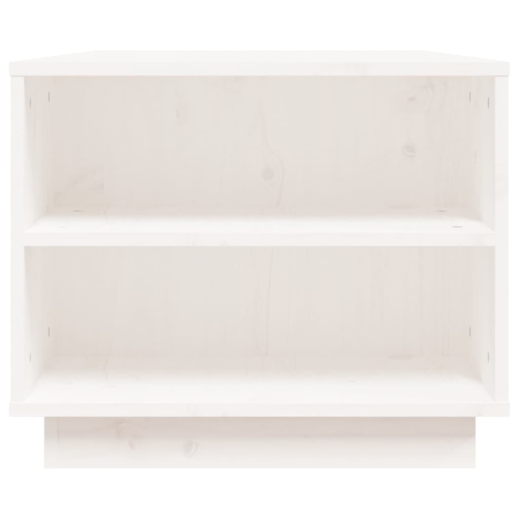 Coffee Table White 90x49x40.5 cm Solid Wood Pine