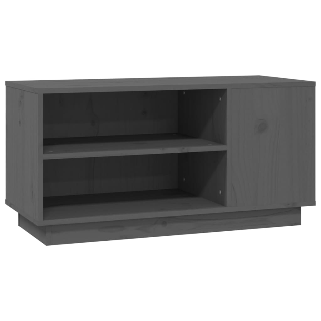 TV Cabinet Grey 80x35x40.5 cm Solid Wood Pine