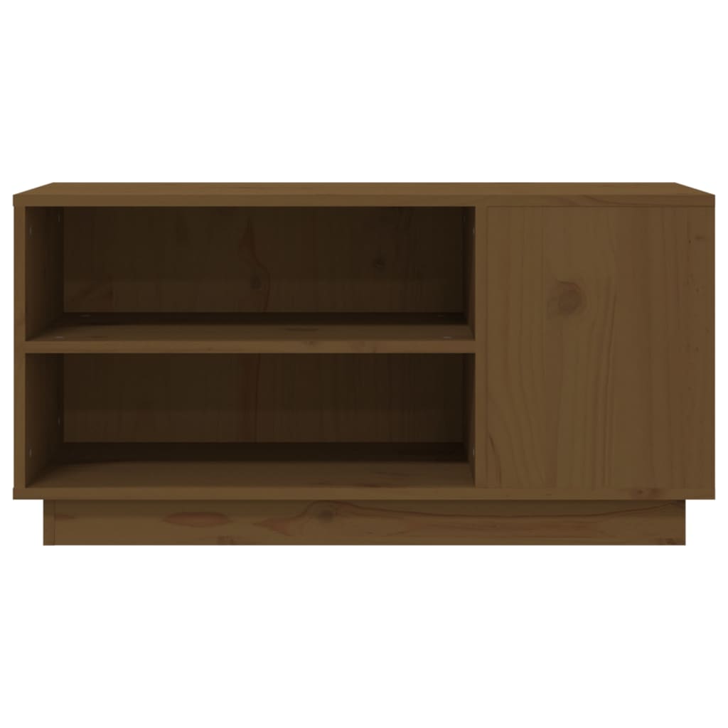 TV Cabinet Honey Brown 80x35x40.5 cm Solid Wood Pine