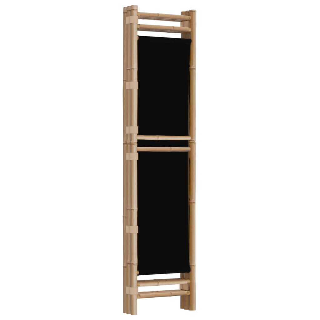 Bamboo & Canvas 3-Panel Room Divider, 120 cm Folding Screen