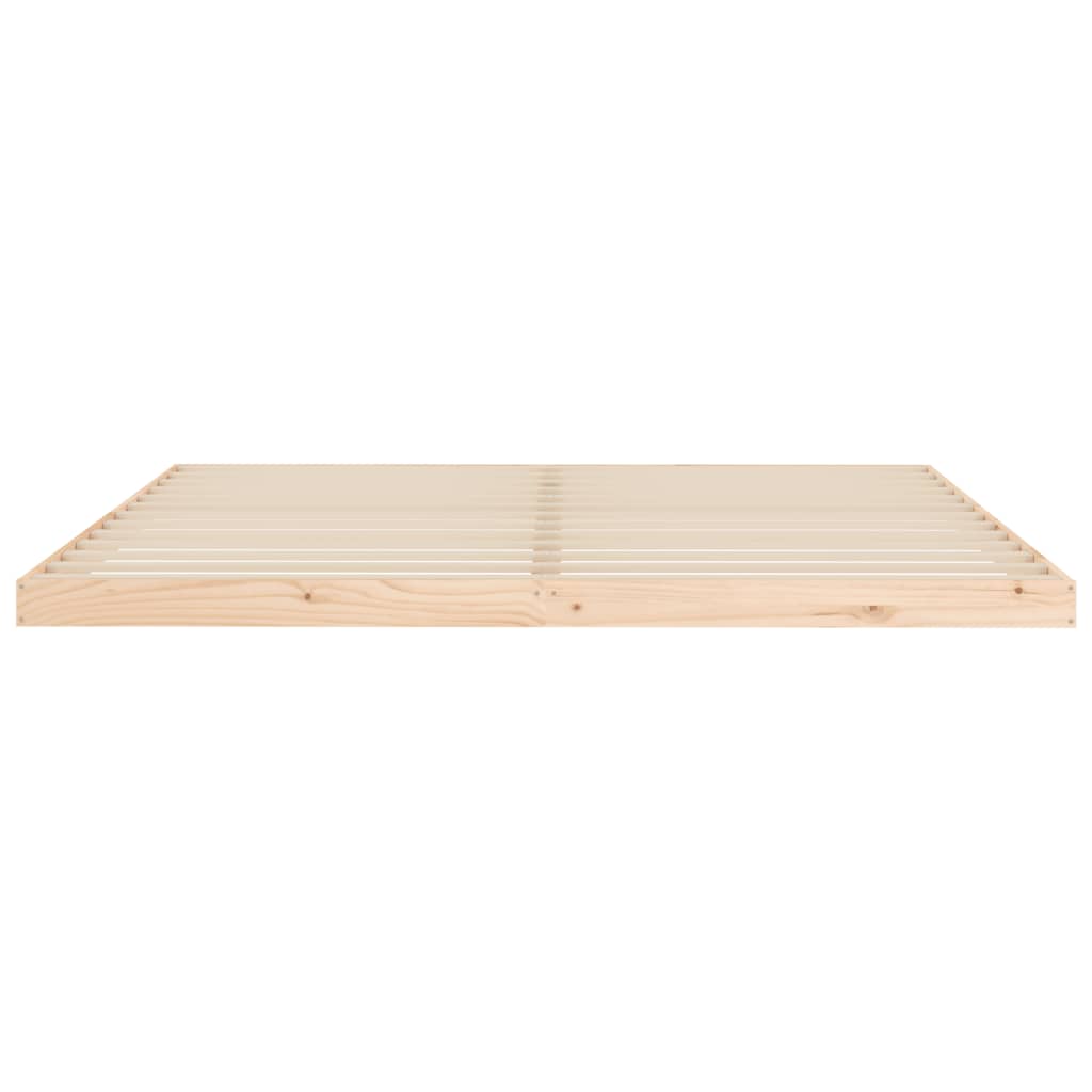 Solid Pine Wood Bed Frame 200x200 cm - No Mattress Included
