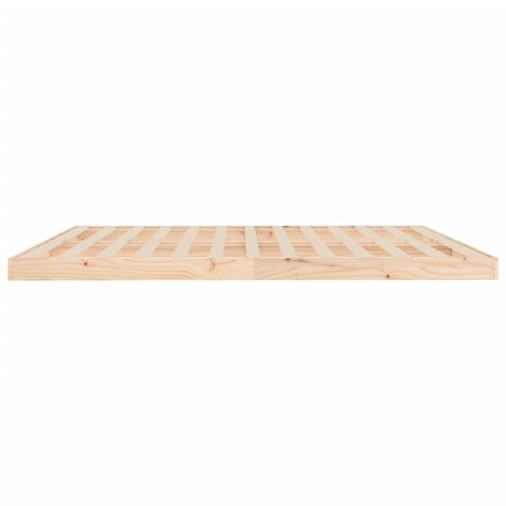 Solid Pine Wood Bed Frame 200x200 cm - No Mattress Included