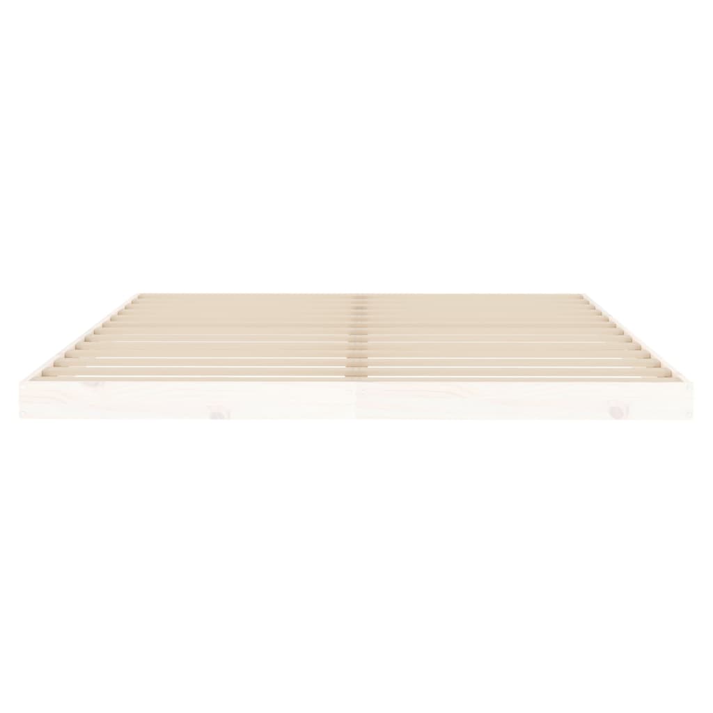 Bed Frame without Mattress White 160x200 cm Solid Wood Pine