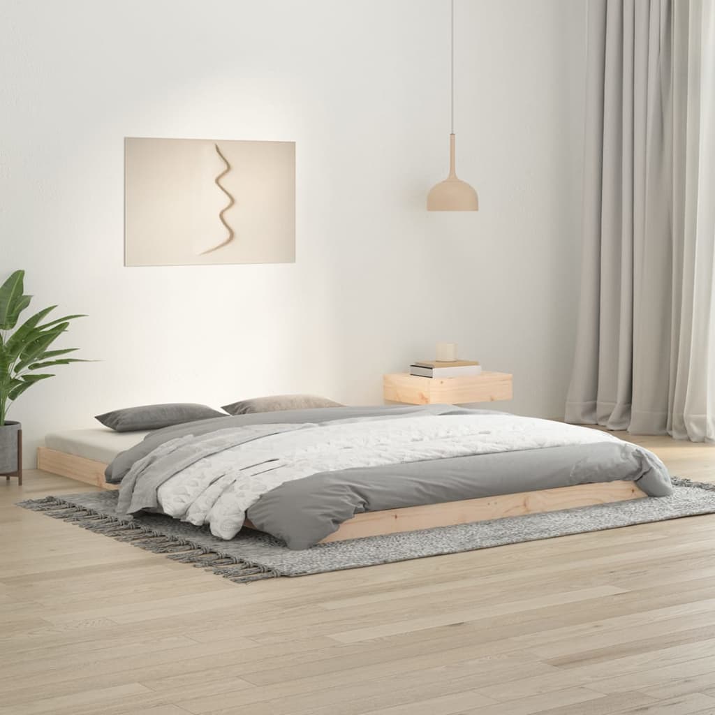 Solid Pine King Bed Frame 150x200 cm - No Mattress Included