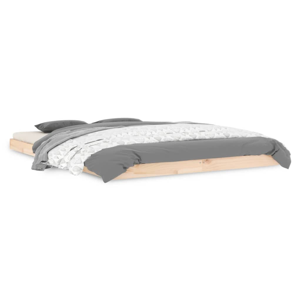 Solid Pine Wood Bed Frame 140x200 cm - No Mattress Included