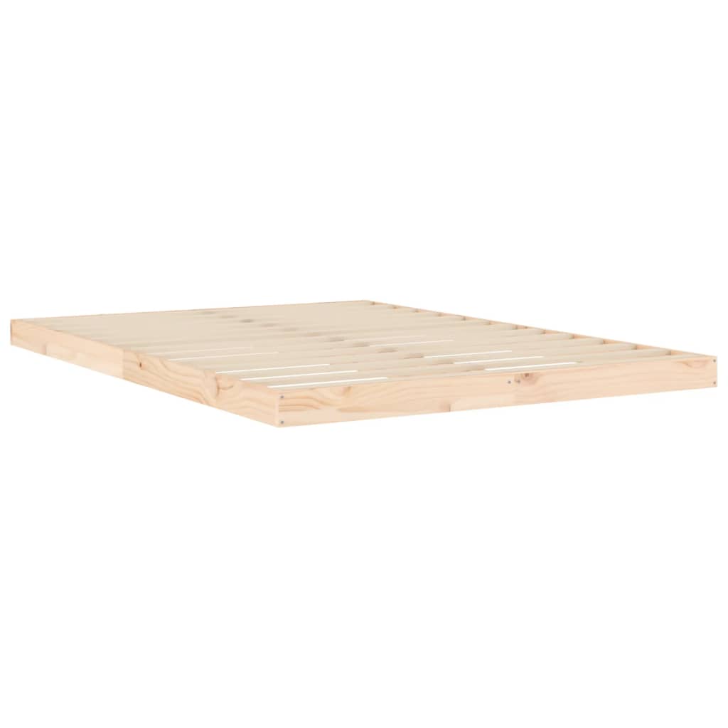 Solid Pine Wood Bed Frame 140x200 cm - No Mattress Included