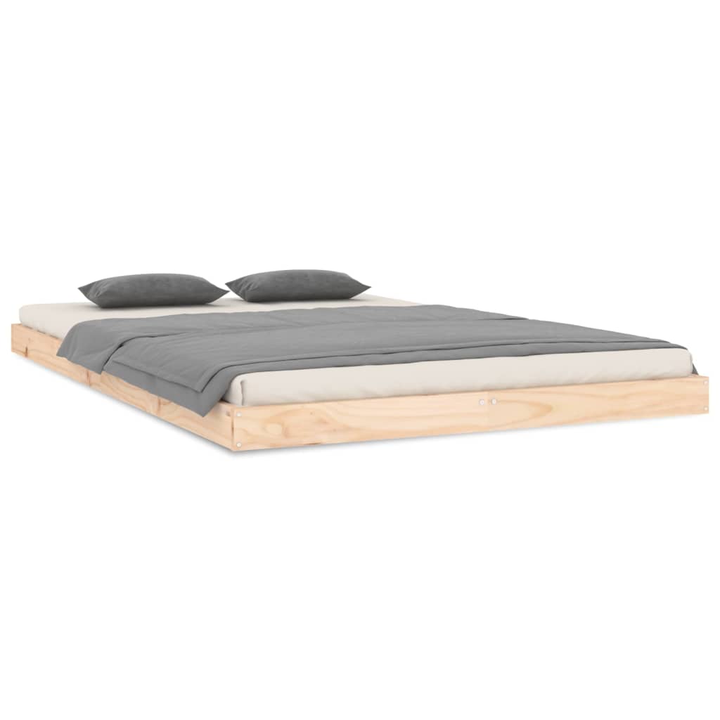Solid Pine Wood Bed Frame 120x200 cm - Sturdy & Stylish Design