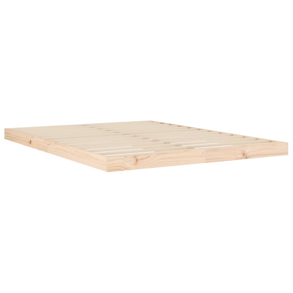 Bed Frame without Mattress 140x190 cm Solid Wood Pine