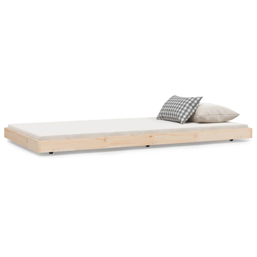 Solid Pine Wood Bed Frame 100x200 cm - Durable, No Mattress Included