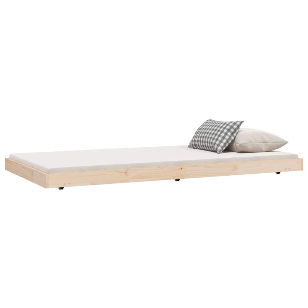 Solid Pine Wood Bed Frame 100x200 cm - Durable, No Mattress Included