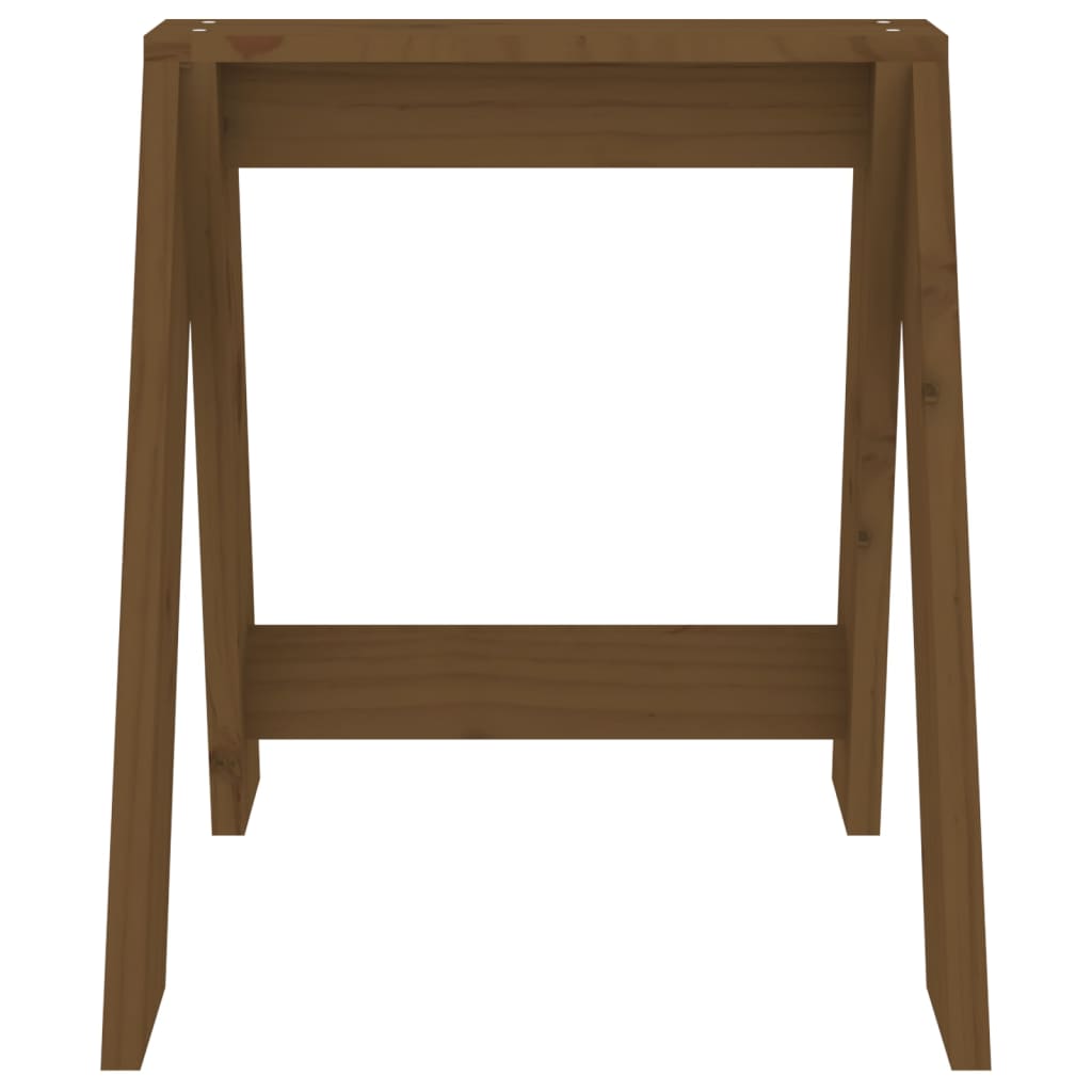 Solid Pine Wood Stools 2pcs - Honey Brown 40x40x45 cm