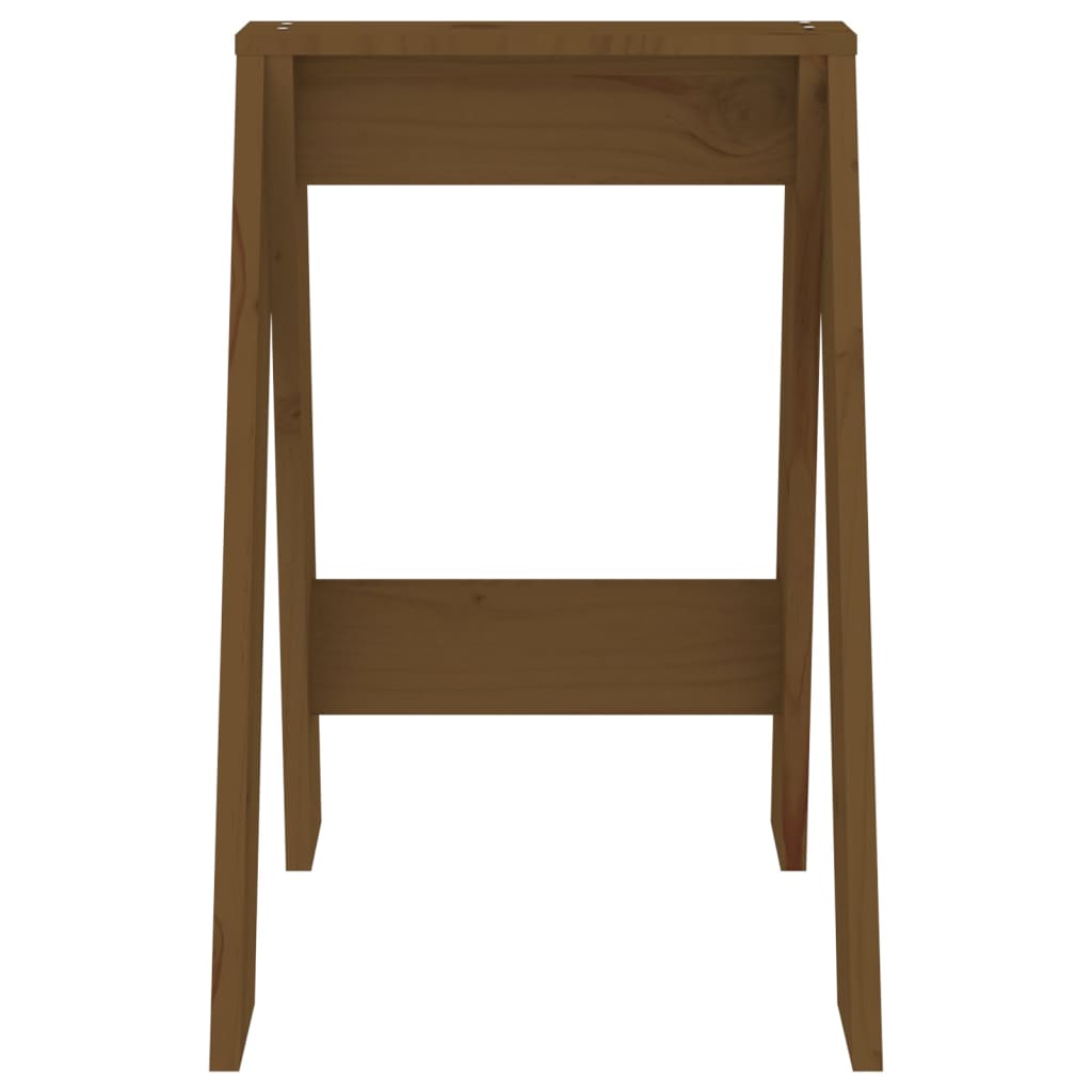 Solid Pine Wood Stools, 2 pcs, Honey Brown, 40x40x60 cm