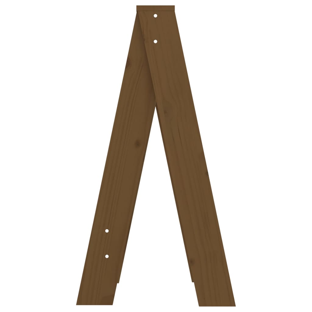 Solid Pine Wood Stools, 2 Pcs, 40x40x75 cm, Honey Brown Finish