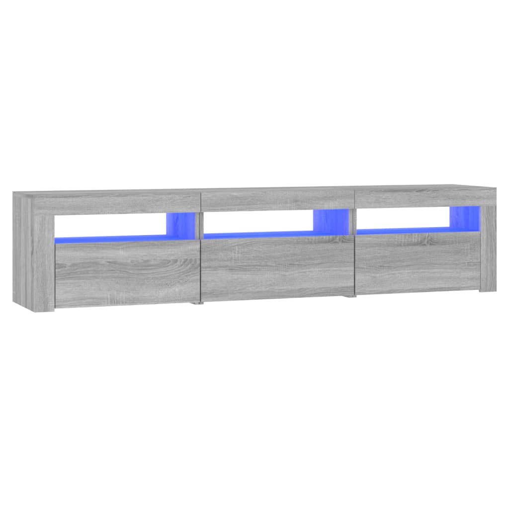 TV Cabinet with LED Lights Grey Sonoma 180x35x40 cm