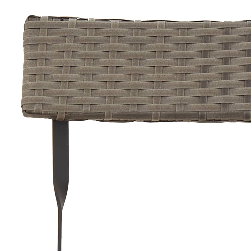 8 Grey Poly Rattan & Steel Folding Bistro Chairs - Stylish & Durable
