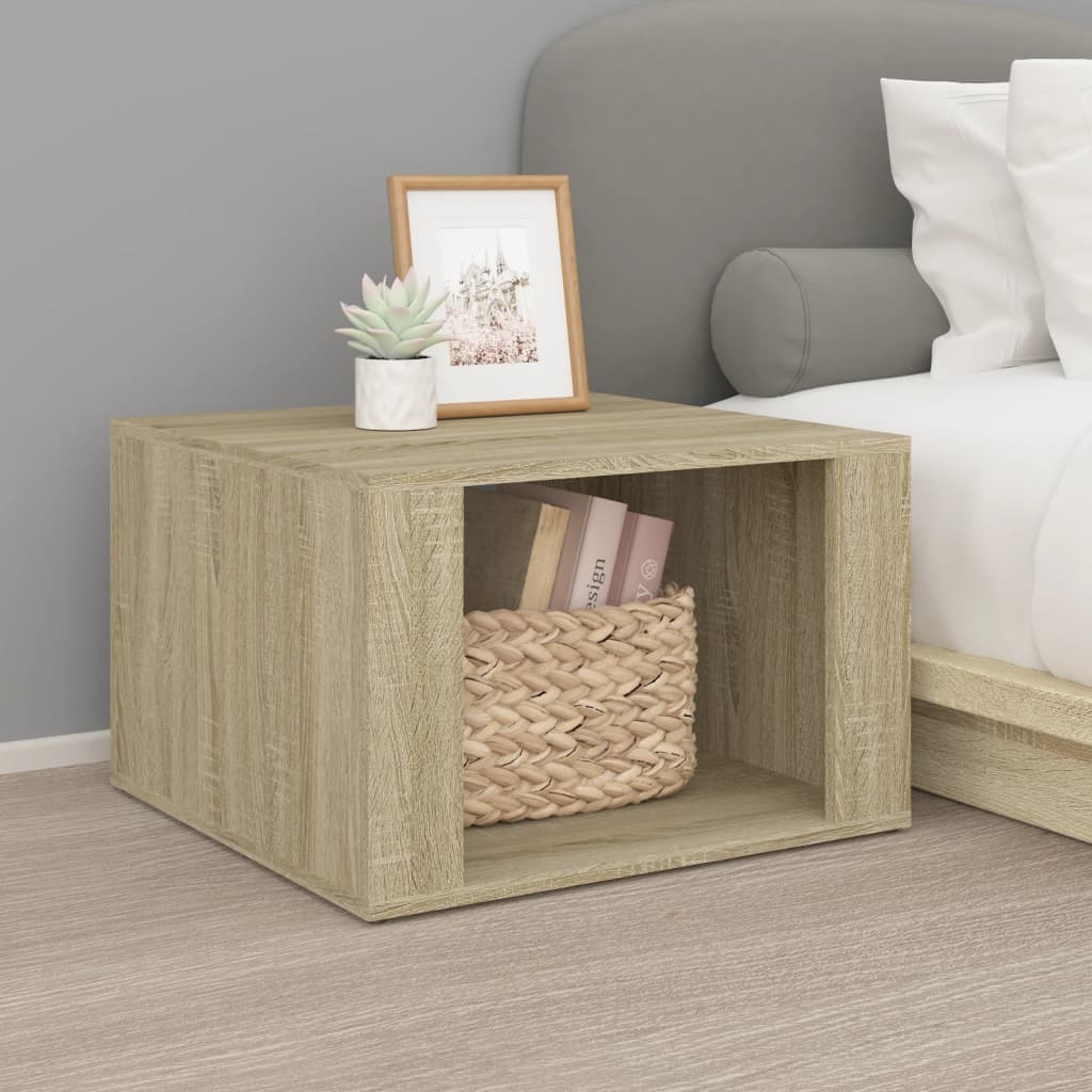 Sonoma Oak Bedside Table 57x55x36 cm - Engineered Wood Elegance