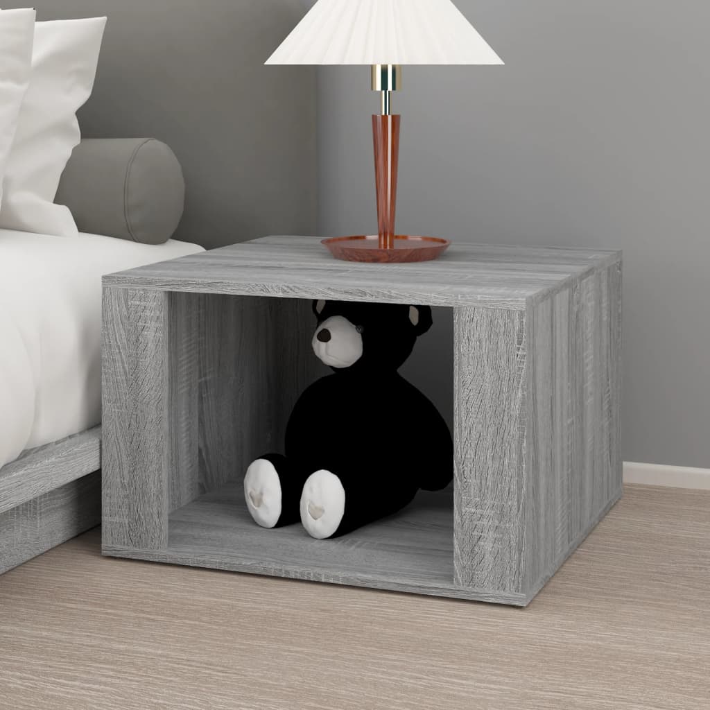 Gray Sonoma Bedside Table 57x55x36 cm - Engineered Wood Design