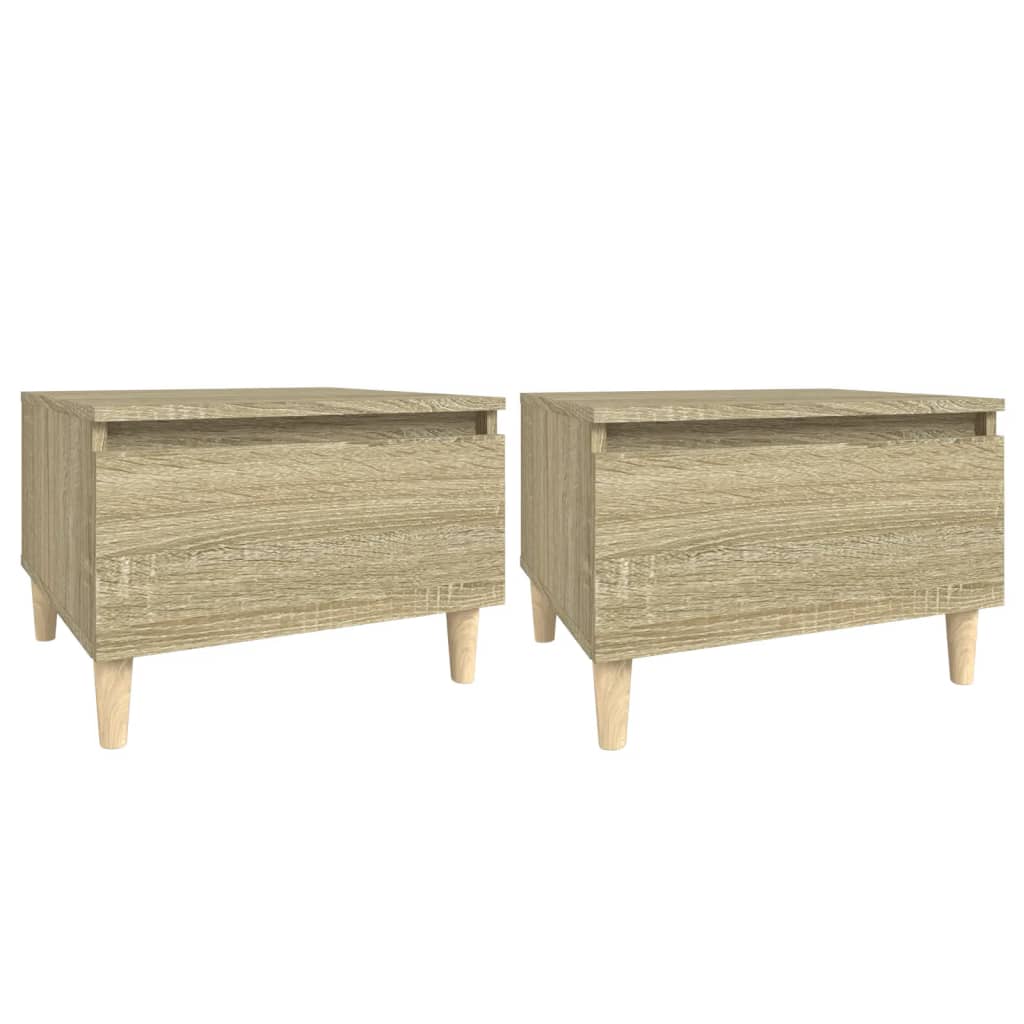 Sonoma Oak Side Tables 2-Piece Set - Engineered Wood, 50x46x35cm
