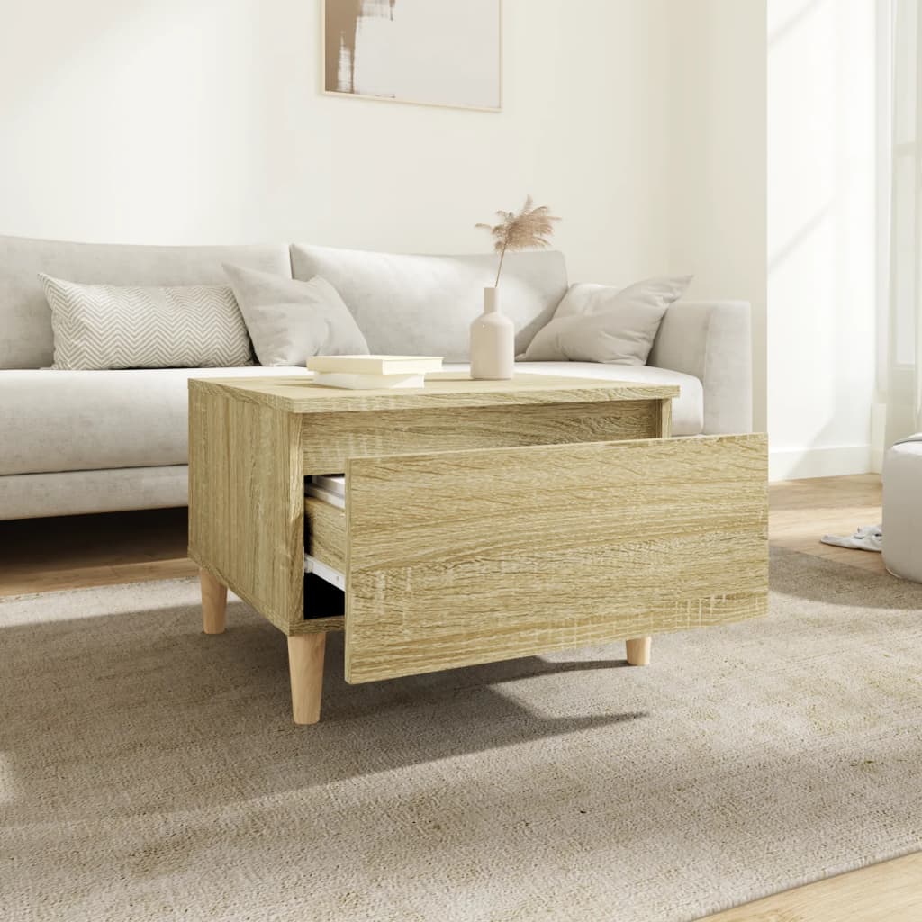 Sonoma Oak Side Tables 2-Piece Set - Engineered Wood, 50x46x35cm