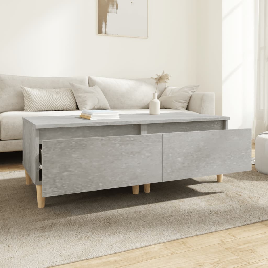 2-Pack Concrete Grey Side Tables, 50x46x35 cm, Engineered Wood