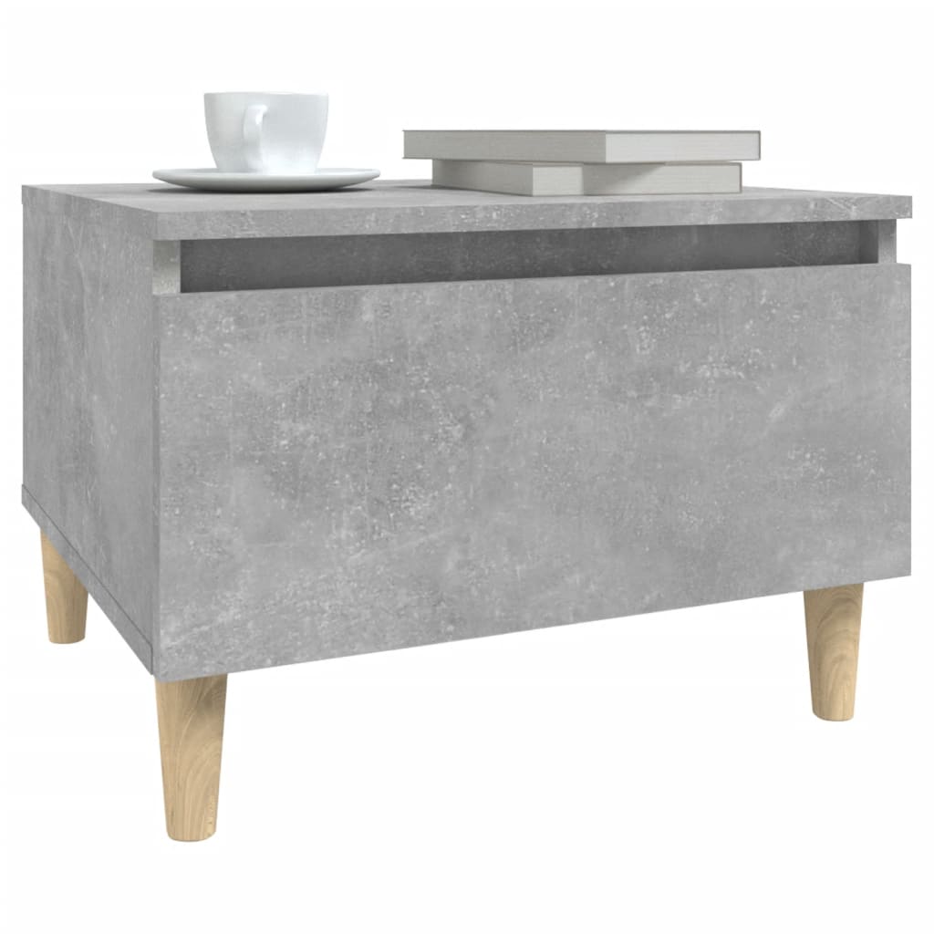 2-Pack Concrete Grey Side Tables, 50x46x35 cm, Engineered Wood