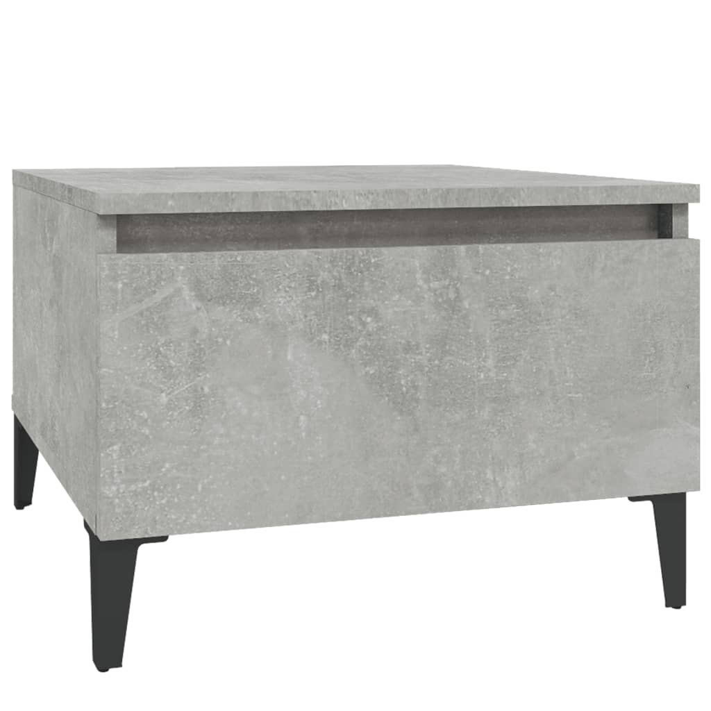 2-Piece Concrete Grey Side Tables - Engineered Wood 50x46x35 cm