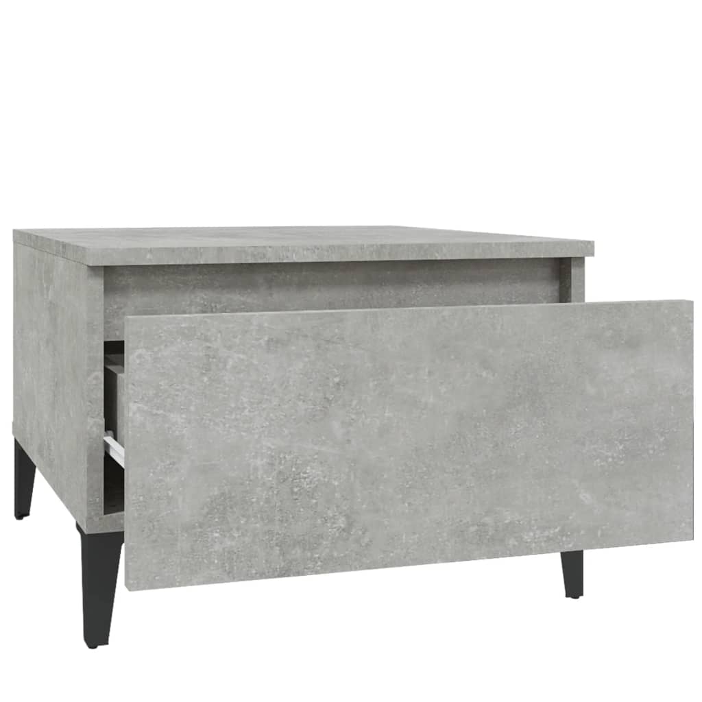 2-Piece Concrete Grey Side Tables - Engineered Wood 50x46x35 cm