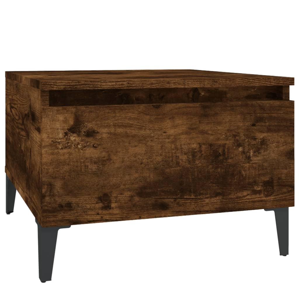 Smoked Oak Side Table - Engineered Wood, 50x46x35 cm