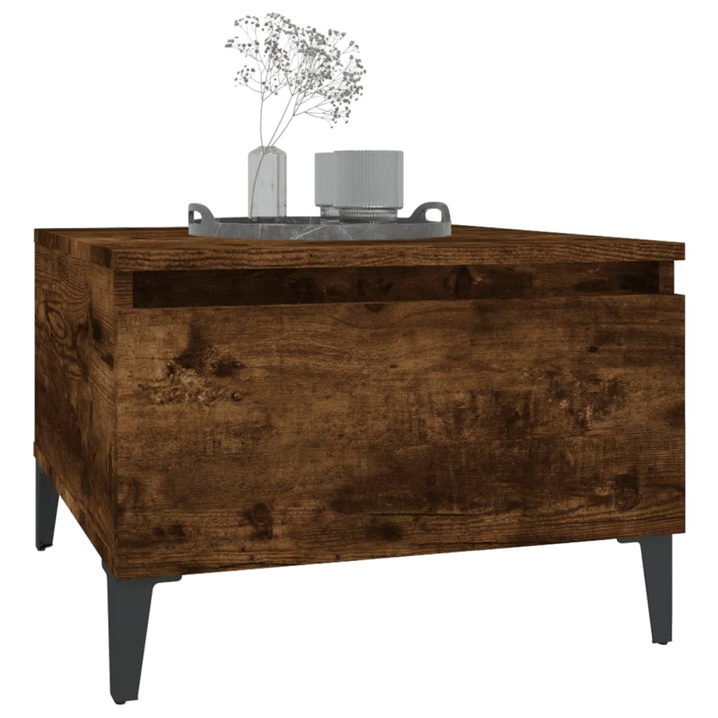 Smoked Oak Side Table - Engineered Wood, 50x46x35 cm