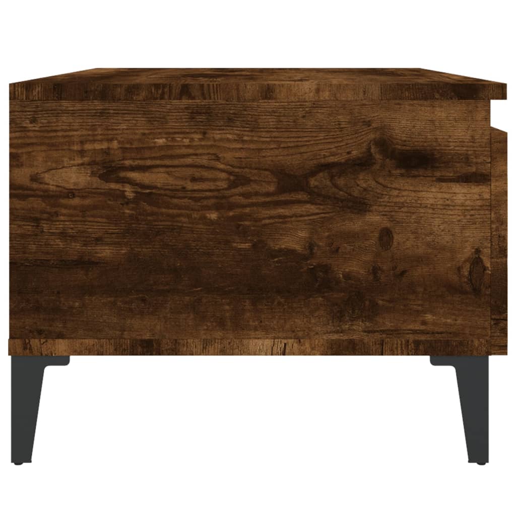 Smoked Oak Side Table - Engineered Wood, 50x46x35 cm