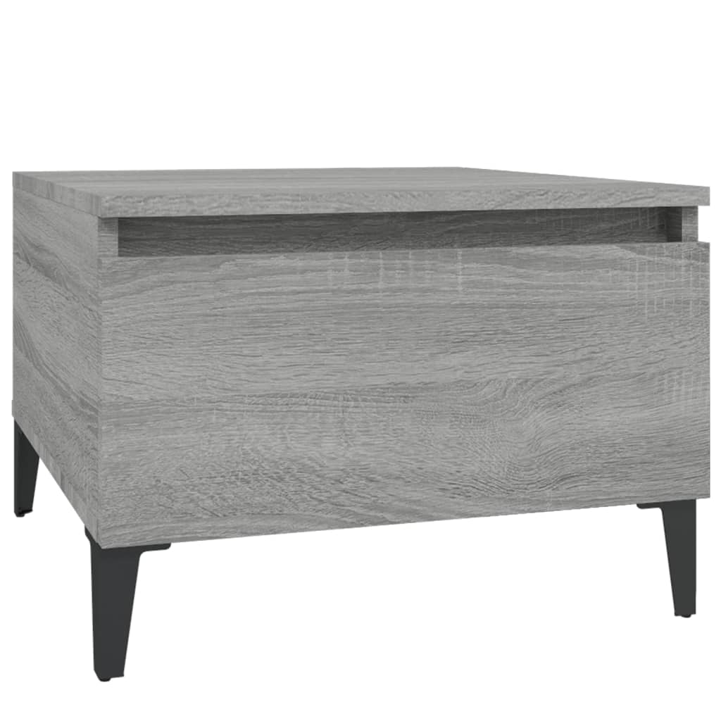 Set of 2 Grey Sonoma Side Tables - Engineered Wood, 50x46x35 cm