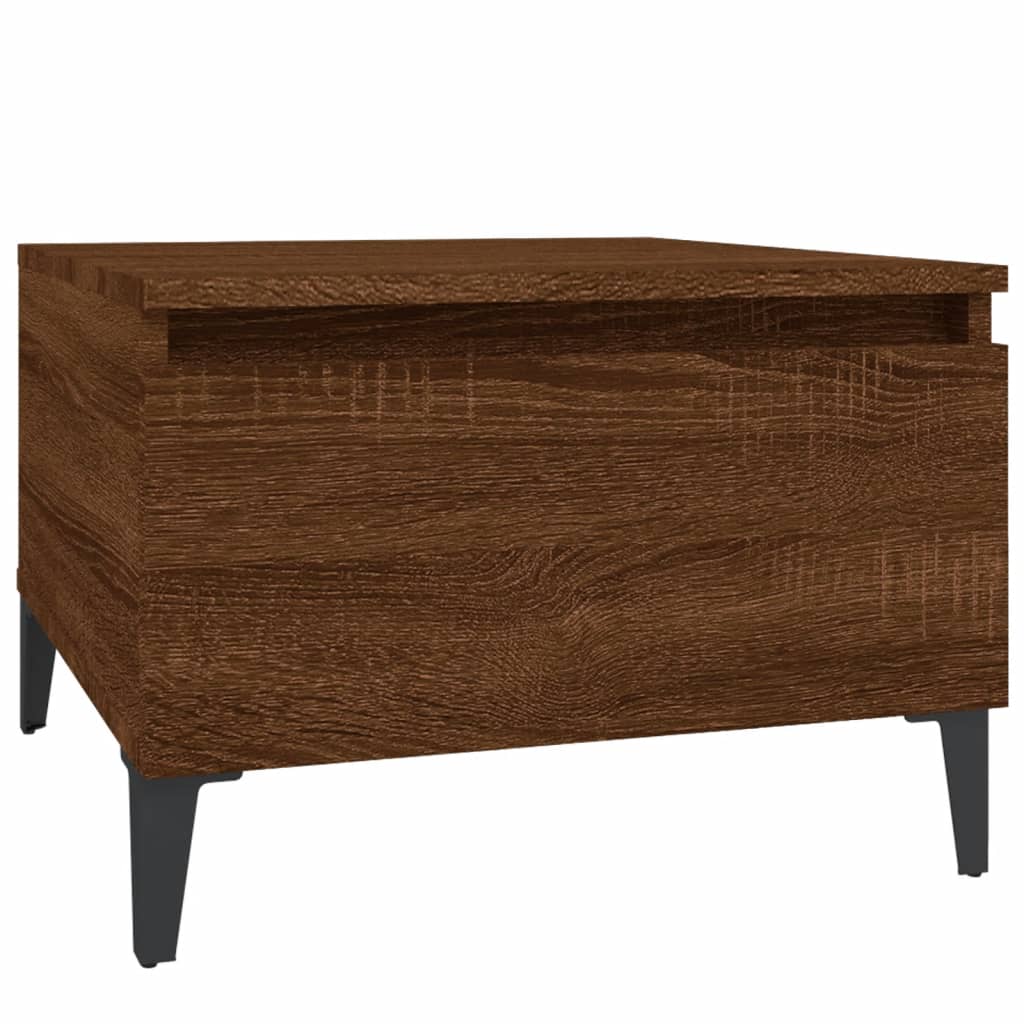 Brown Oak Side Tables 2-Pack - Engineered Wood, 50x46x35cm