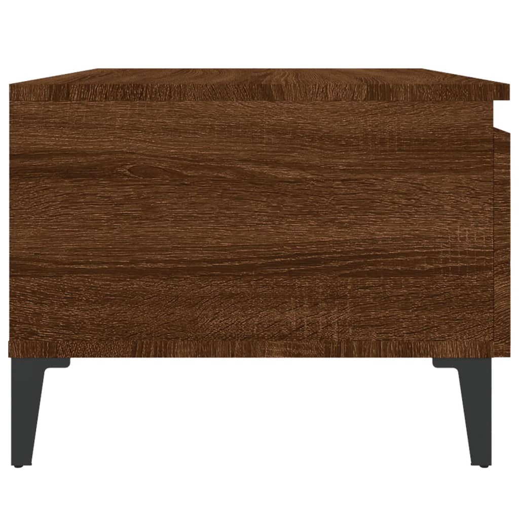 Brown Oak Side Tables 2-Pack - Engineered Wood, 50x46x35cm