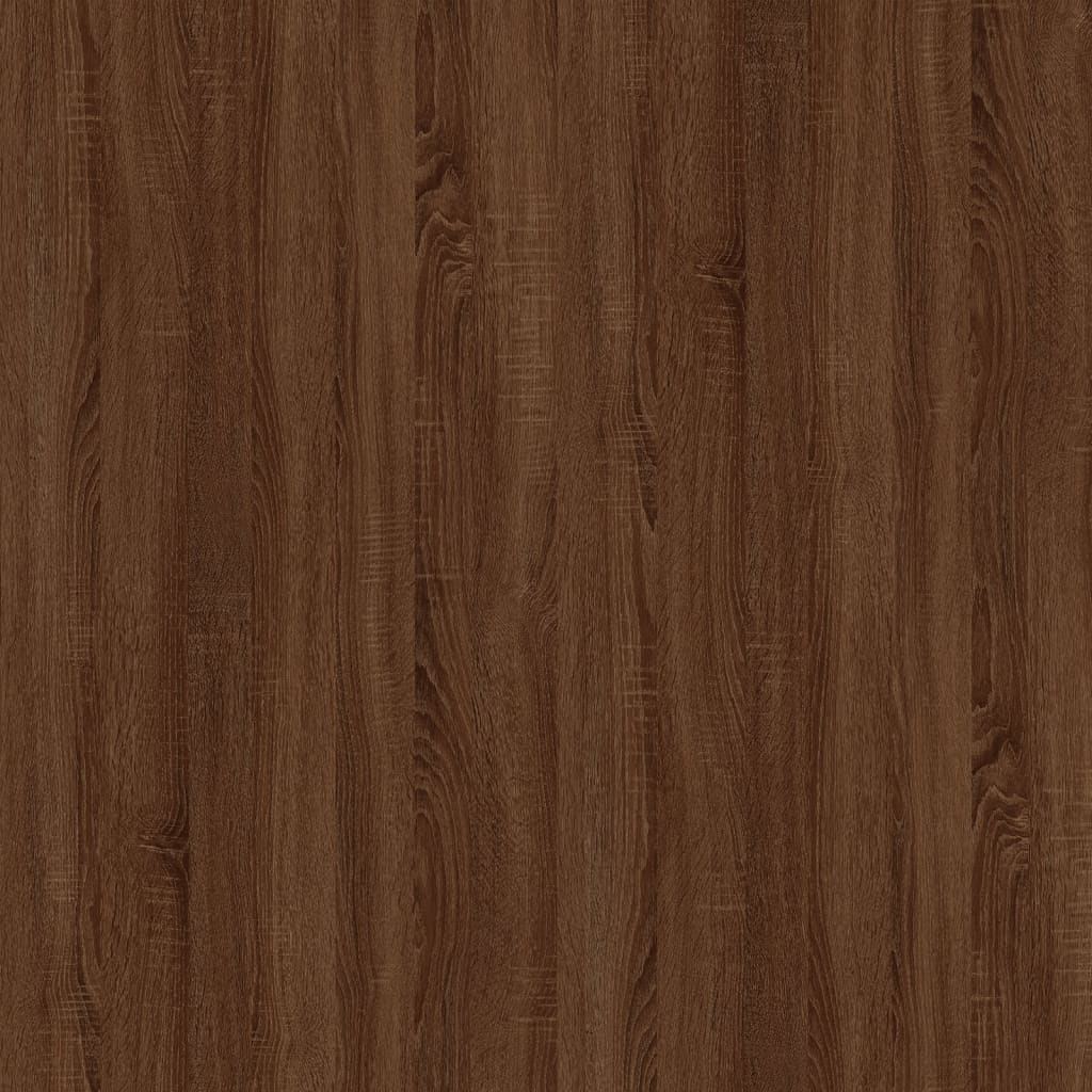 Brown Oak Side Tables 2-Pack - Engineered Wood, 50x46x35cm