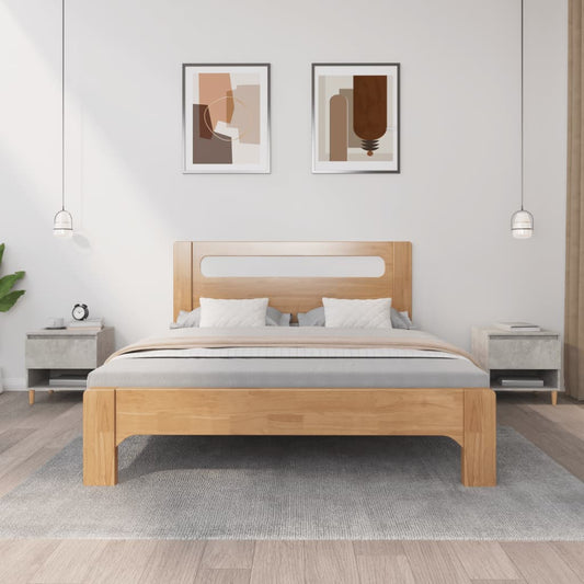 Concrete Grey Bedside Tables Set of 2 - Engineered Wood, 50x46x50 cm