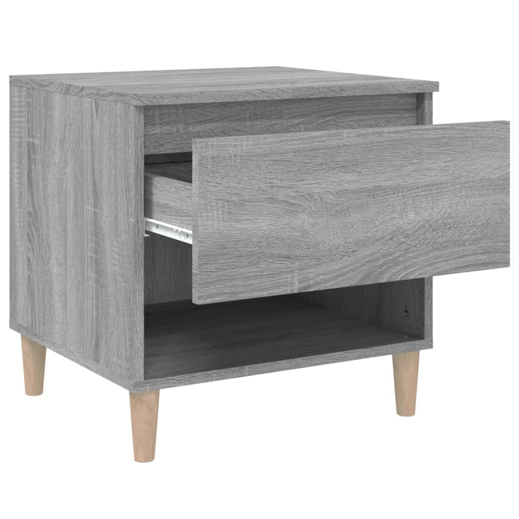 Grey Sonoma Bedside Tables Set of 2 - Engineered Wood 50x46x50