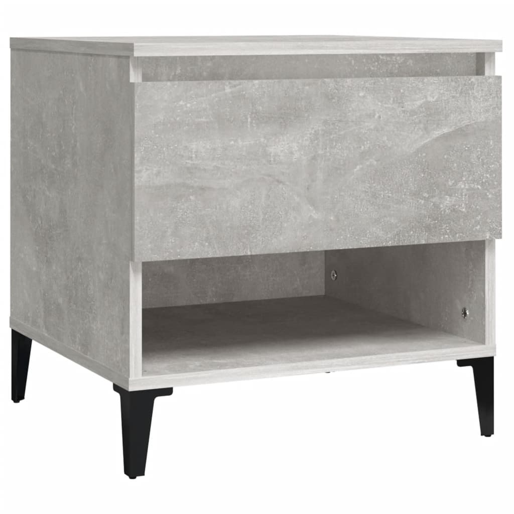 Concrete Grey Engineered Wood Side Tables, 2 Pcs, 50x46x50 cm