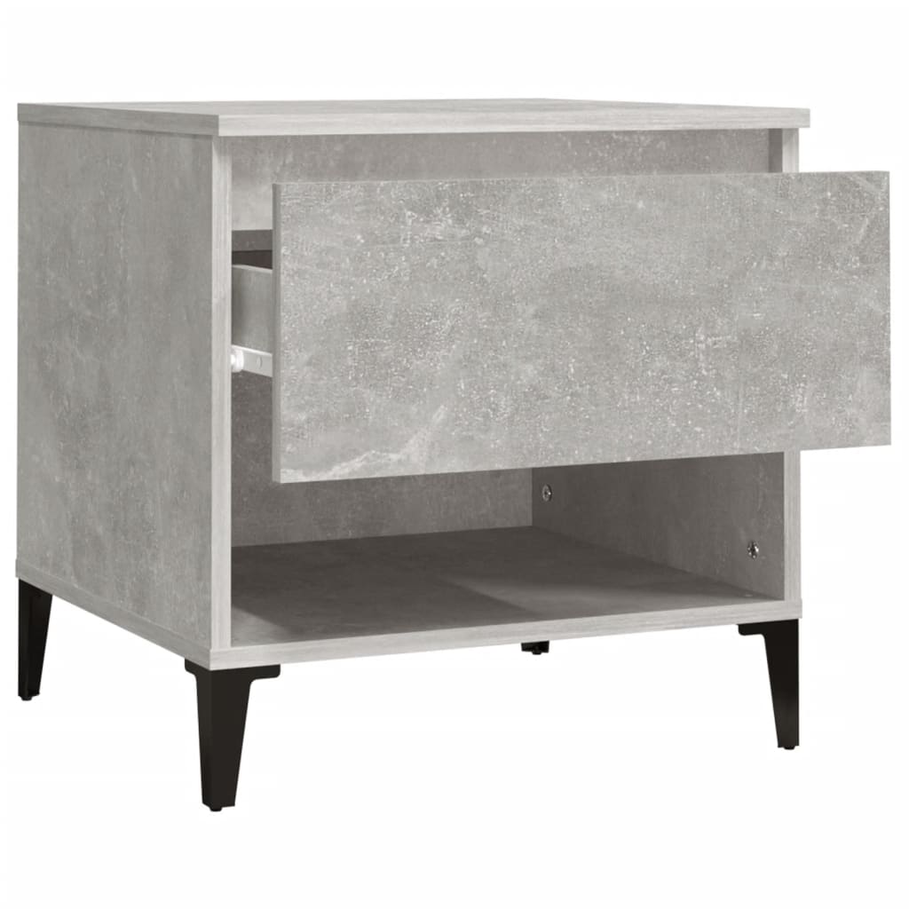Concrete Grey Engineered Wood Side Tables, 2 Pcs, 50x46x50 cm