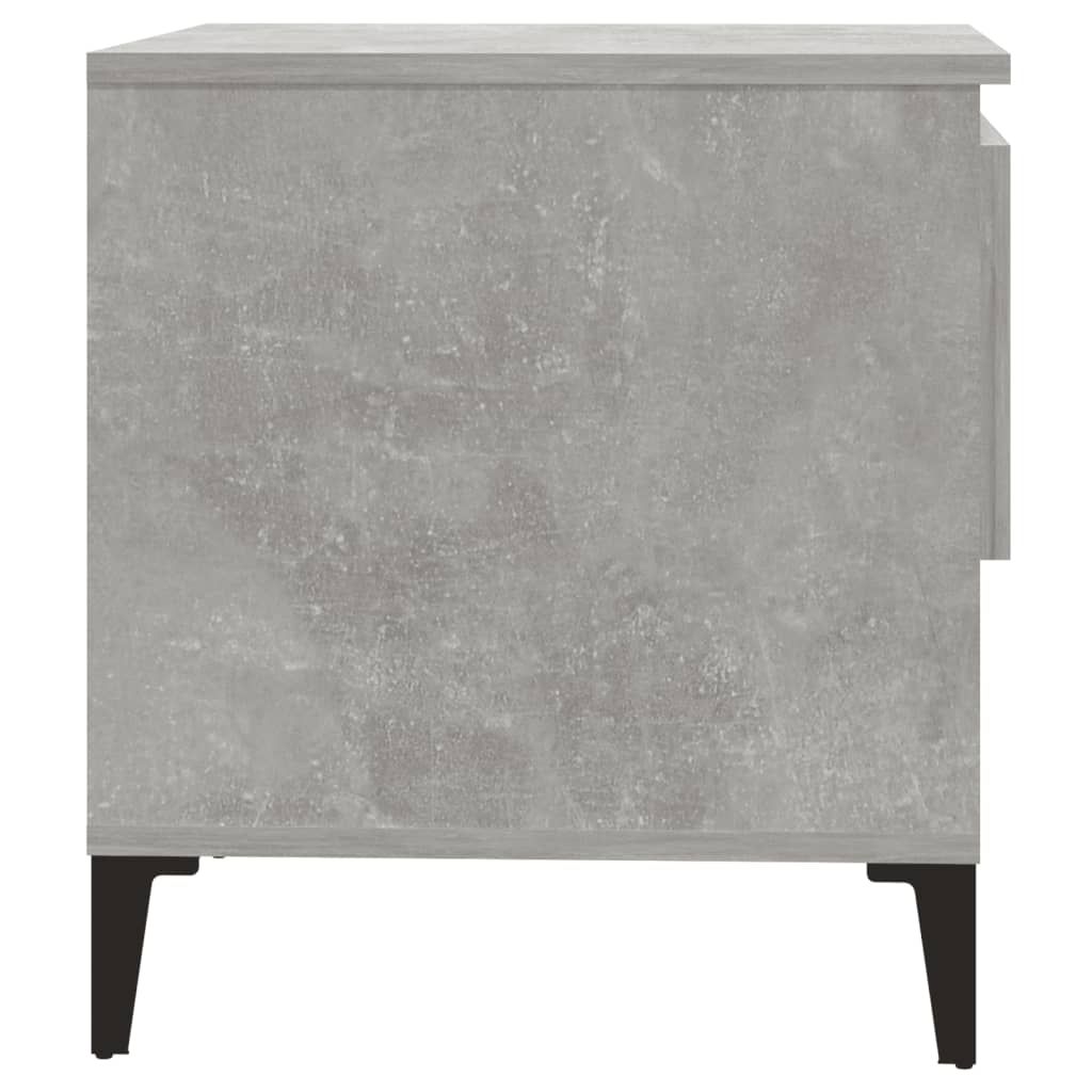 Concrete Grey Engineered Wood Side Tables, 2 Pcs, 50x46x50 cm