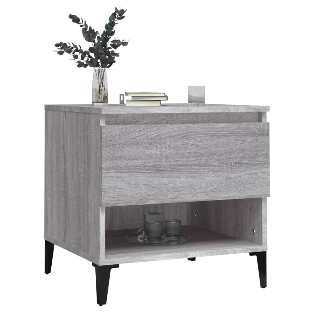Sonoma Grey Side Tables 2-Pack, 50x46x50 cm, Engineered Wood