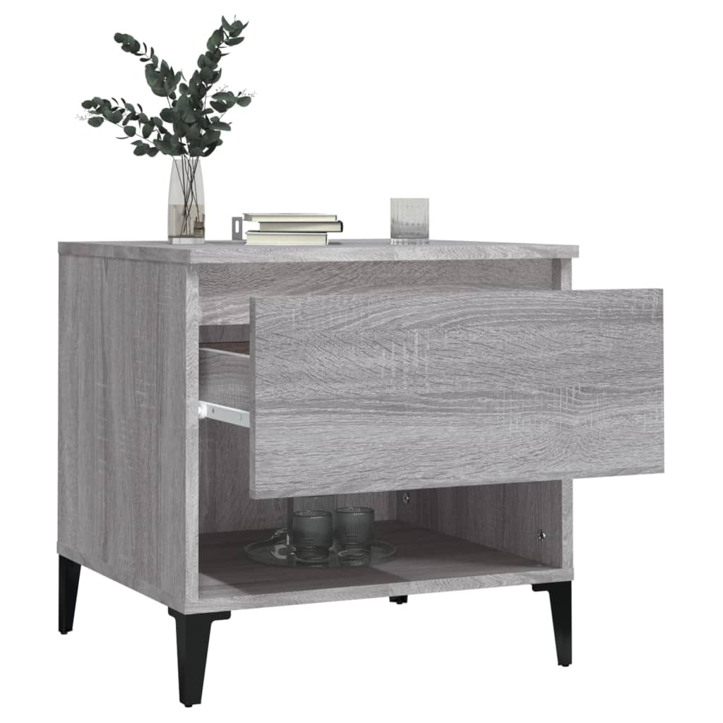 Sonoma Grey Side Tables 2-Pack, 50x46x50 cm, Engineered Wood