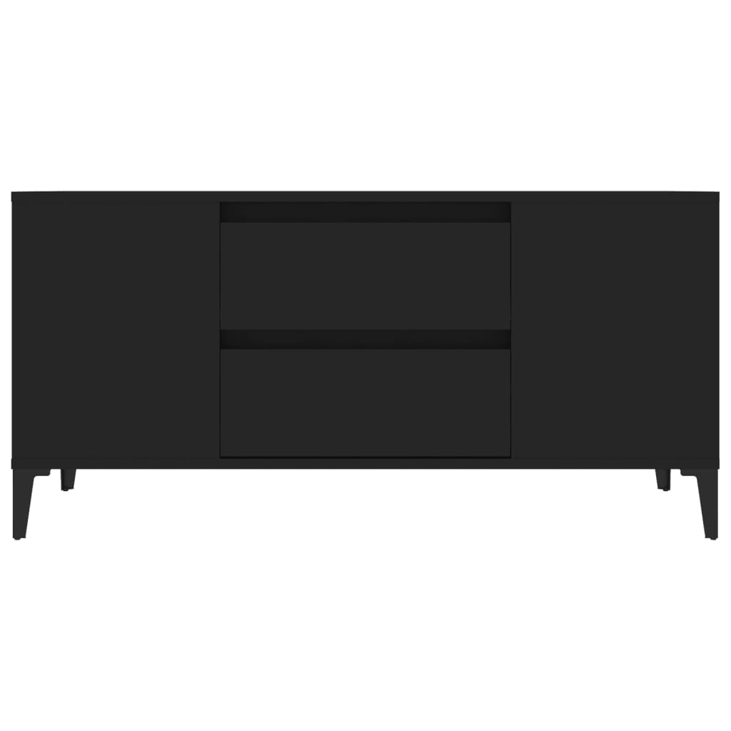 TV Cabinet Black 102x44.5x50 cm Engineered Wood