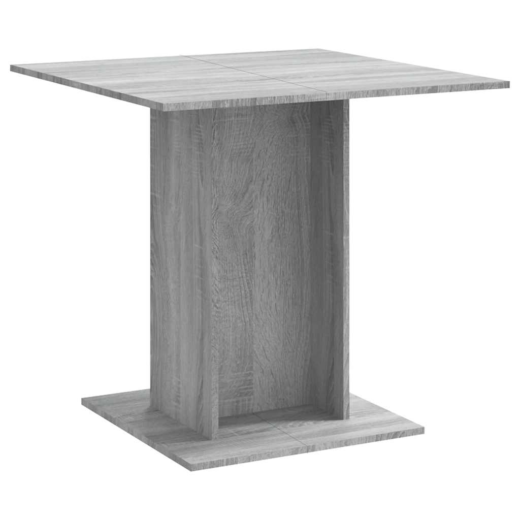 Grey Sonoma Dining Table 80x80x75 cm - Engineered Wood