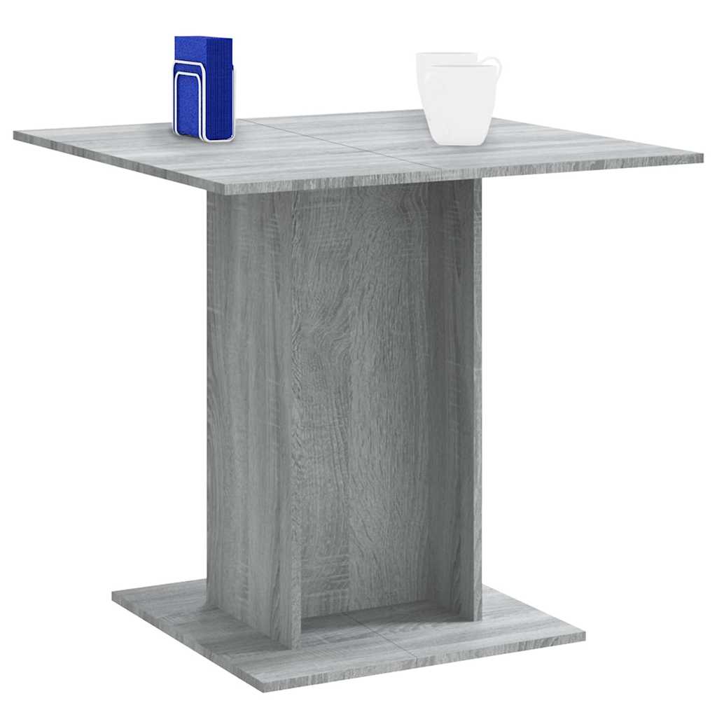 Grey Sonoma Dining Table 80x80x75 cm - Engineered Wood