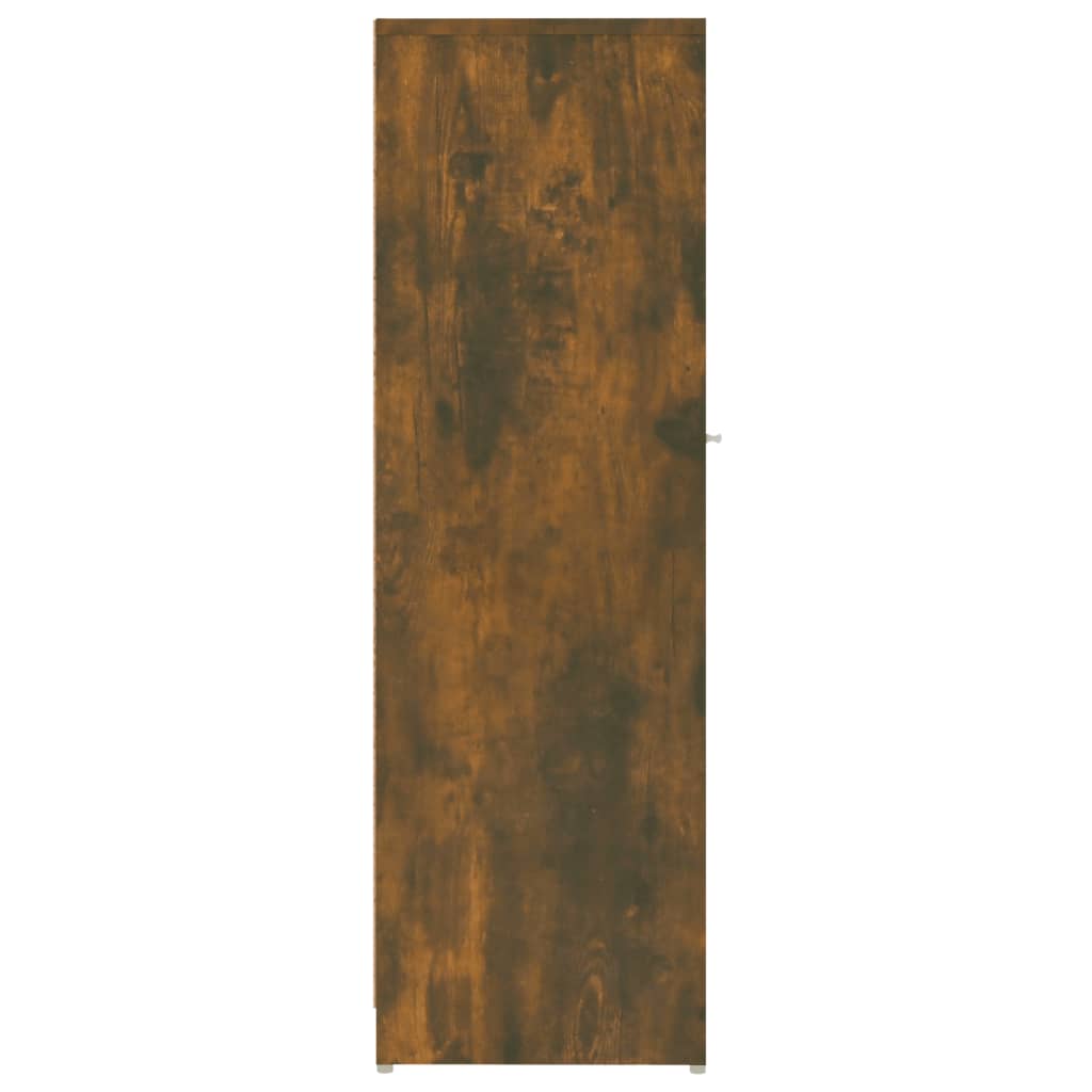 Smoked Oak Bathroom Cabinet 30x30x95 cm in Engineered Wood