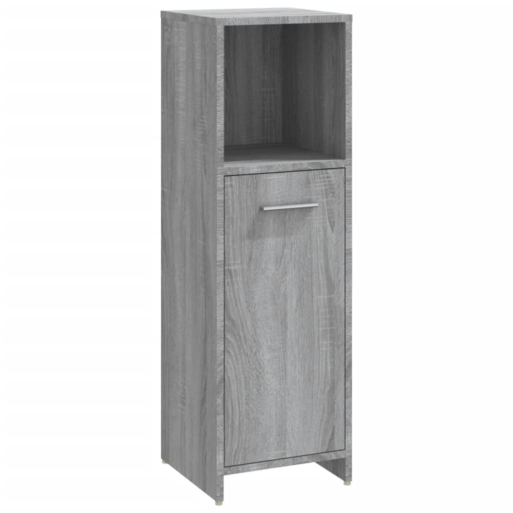 Sonoma Grey Bathroom Cabinet - 30x30x95 cm Engineered Wood