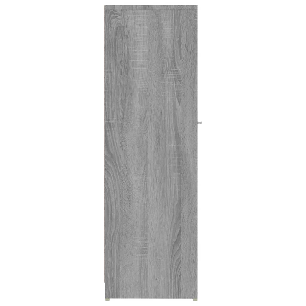 Sonoma Grey Bathroom Cabinet - 30x30x95 cm Engineered Wood