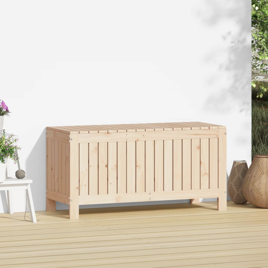 Solid Wood Pine Garden Storage Box 108x42.5x54 cm