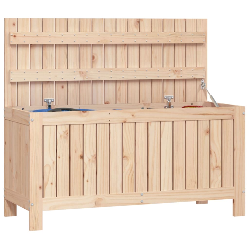 Solid Wood Pine Garden Storage Box 108x42.5x54 cm