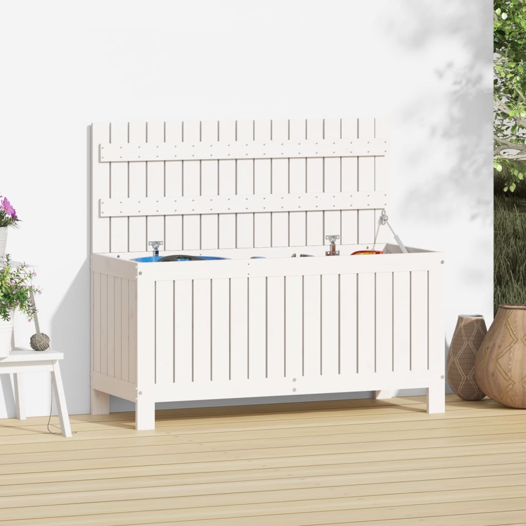 White Pine Garden Storage Box 108x42.5x54 cm - Solid Wood